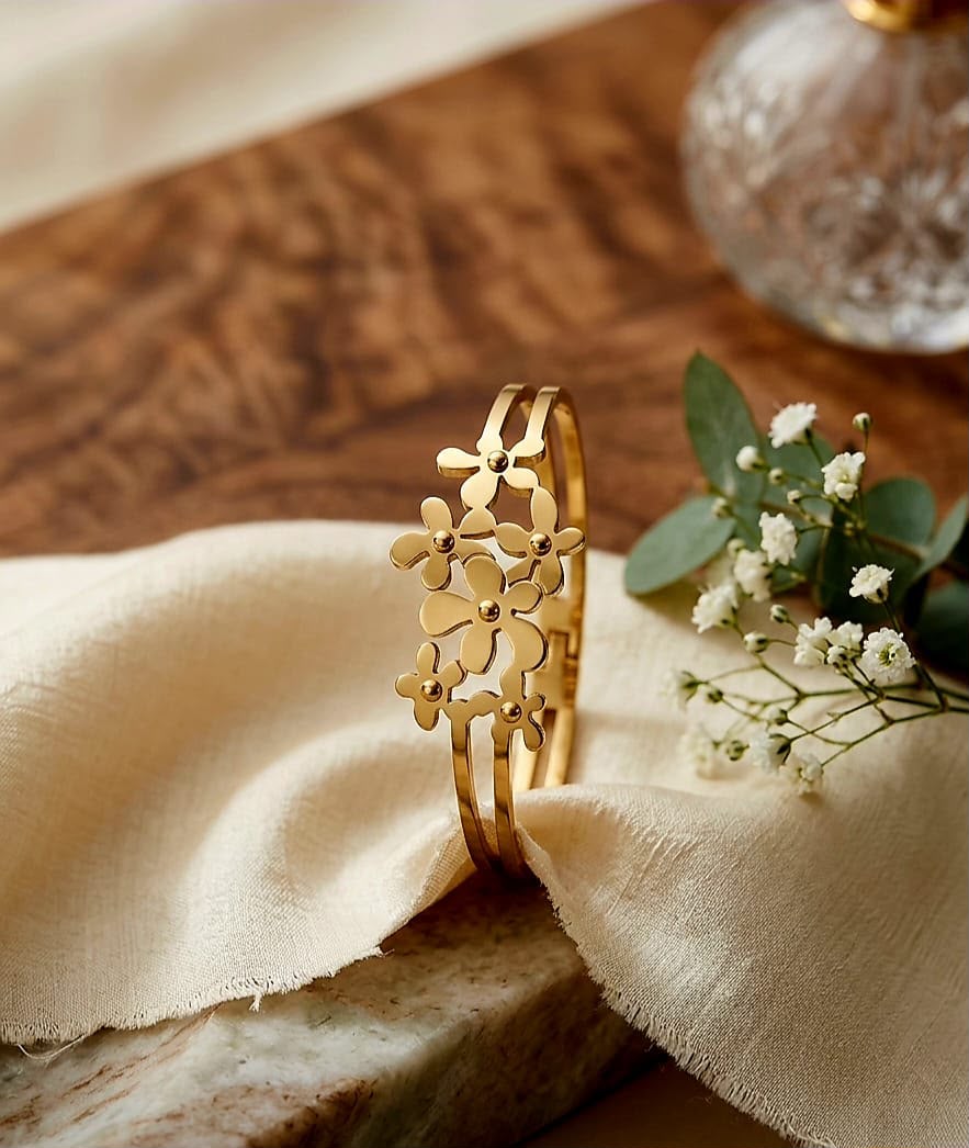 Bloom Luxe Bangle — 18K gold-plated stainless steel bangles by SO LUXE!