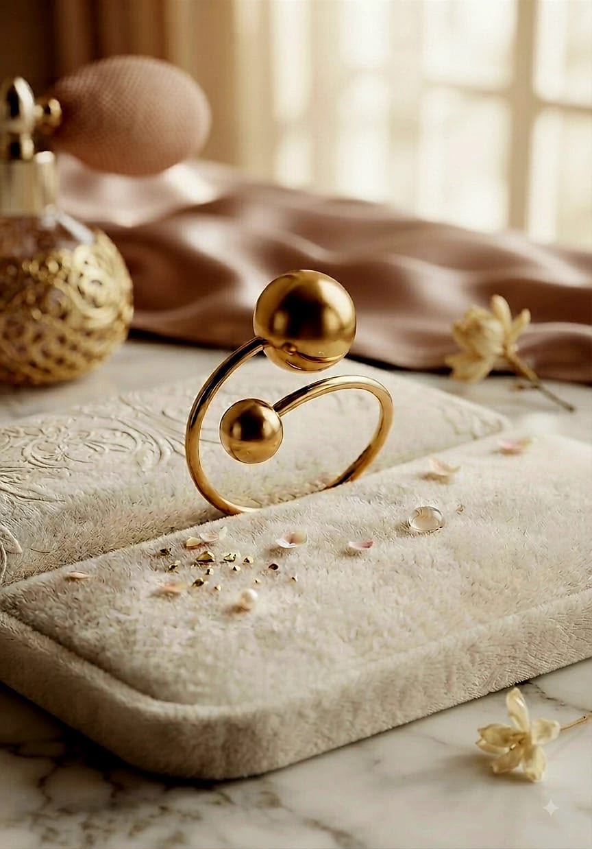 Perle Duo Ring — 18K gold-plated stainless steel rings by SO LUXE!